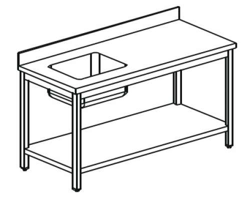 Masa de lucru inox cu spalator model-TVS 6-10