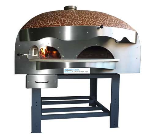 Cuptor pizza pe lemne rotativ